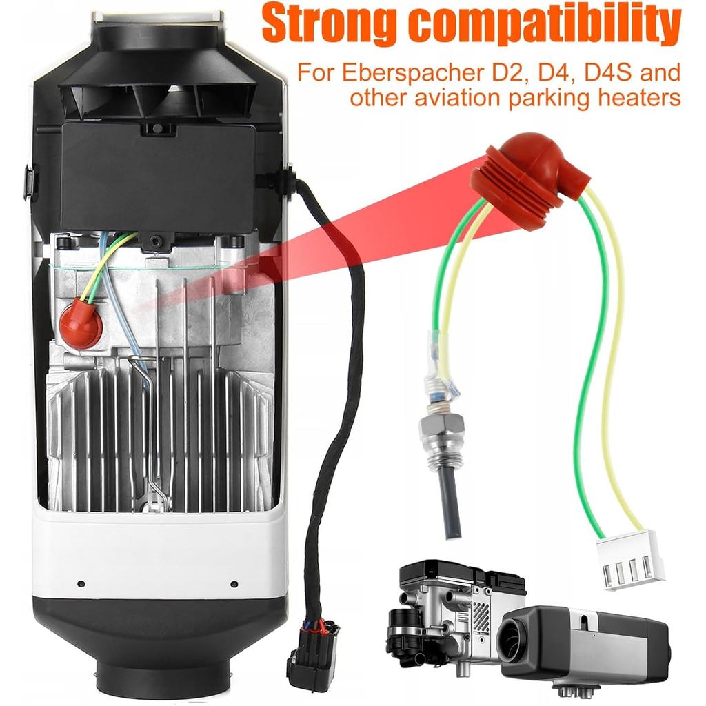 5PCS Glow Plug Repair Kit,Air Diesel Heater Plug Service Kit 12V 2KW 5KW 8KW Ceramic Glow Plug Air Diesel Parking Heater Part with Removal Fitting