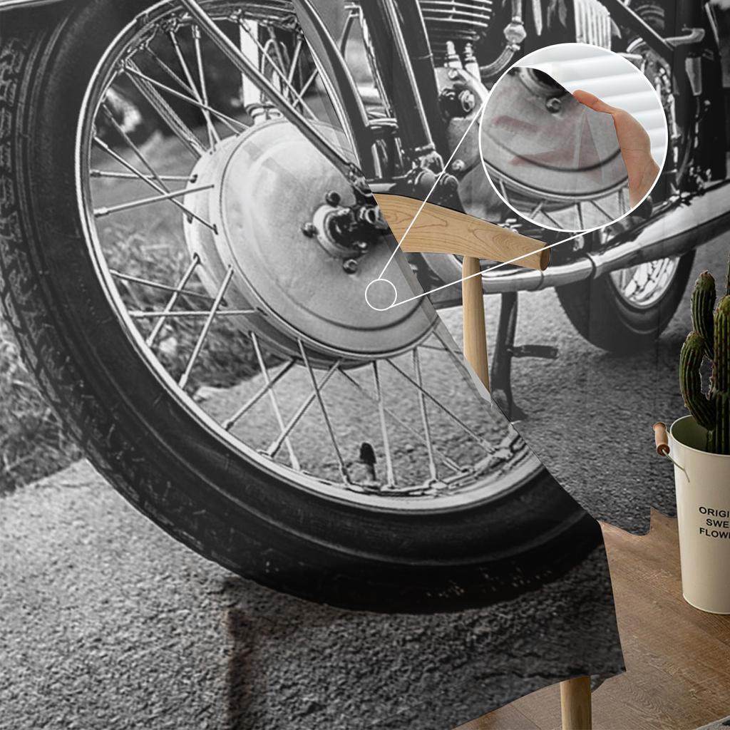Motocykl Na Cestě Vintage Průsvitné Záclony pro Dekoraci Obývacího Pokoje Okenní Závěsy Kuchyňský Tyl Voálové Organzové Záclony