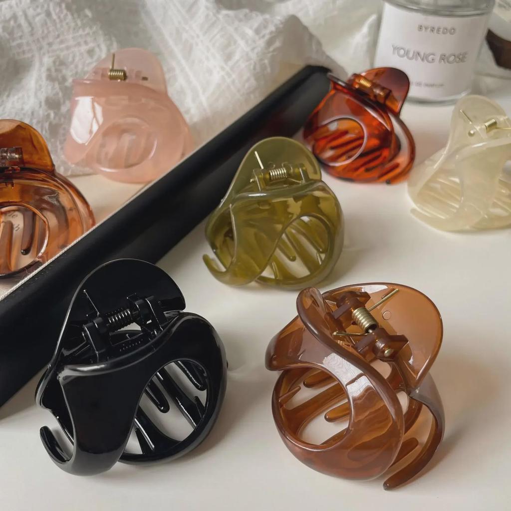 2024 Neue Einfache Temperament Gelee Farbe Geformte Haarspange für Frauen – Perfekt für Hohe Pferdeschwänze