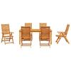 Garden Dining Set 7 pcs Brown Solid Acacia Wood