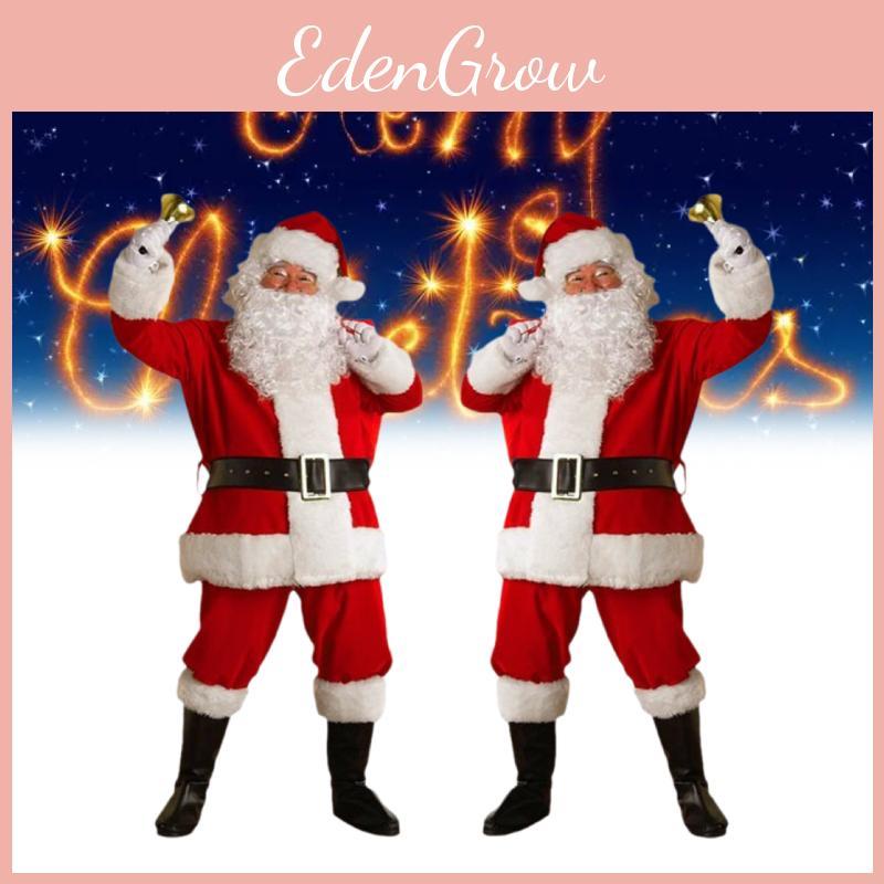 Luxurious Velvet Santa Claus Costume For Adults With Complete Accessories Set