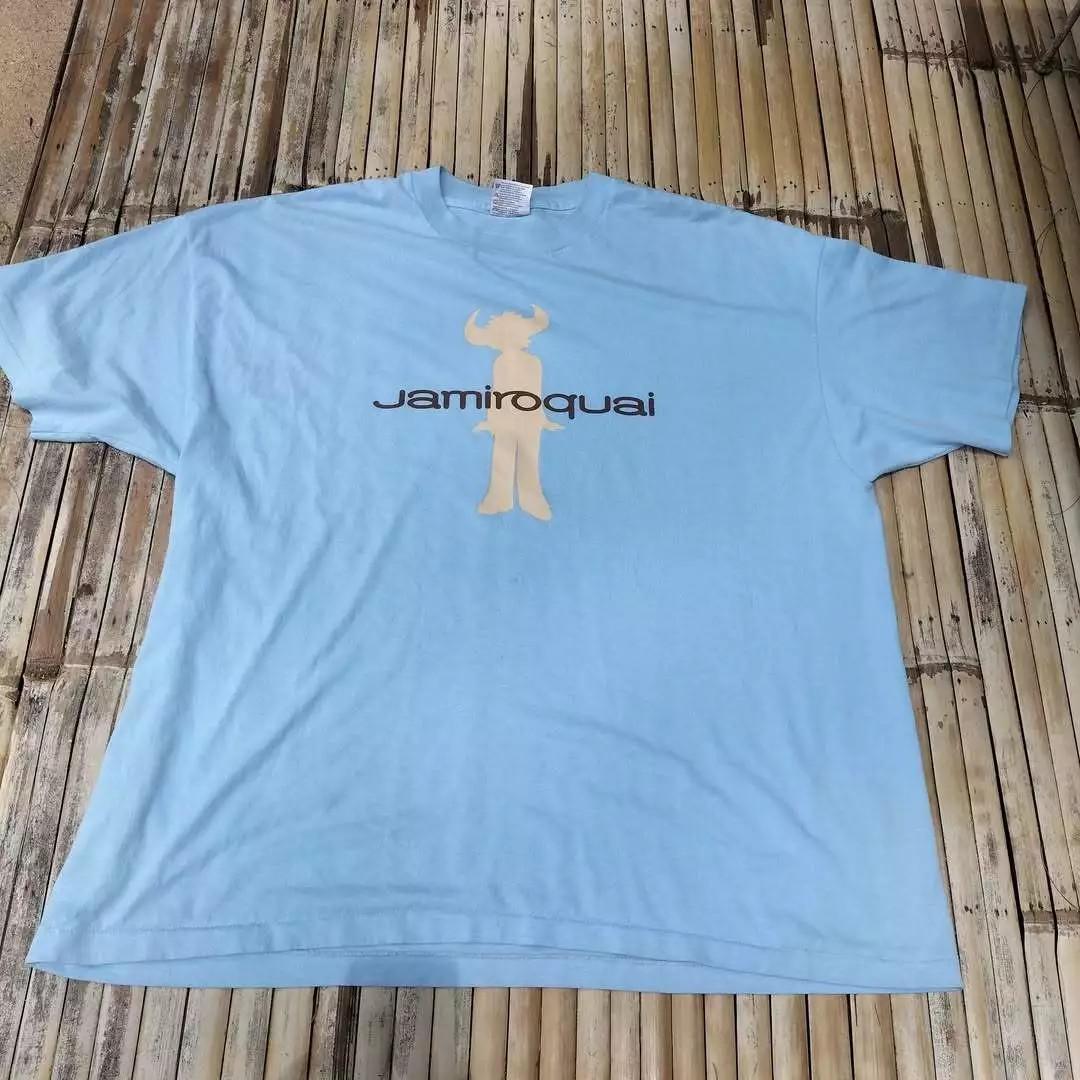 Jamiroquai band 90s Light Blue SHort Sleeve T Shirt Full Size S-5XL S разноцветный