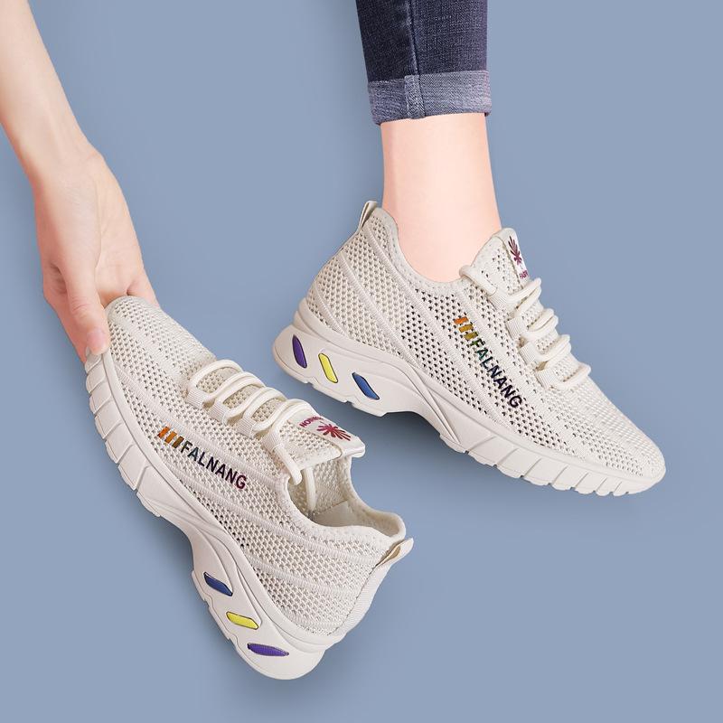 Summer New Women's Shoes Trendy Casual Shoes for Teenagers Fly-Knit Sneakers Light Running Shoes