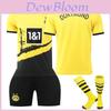 Maillot Domicile Dortmund 2324 Pour Enfants Et Adultes Matière Fibre Polyester Uniforme de Football