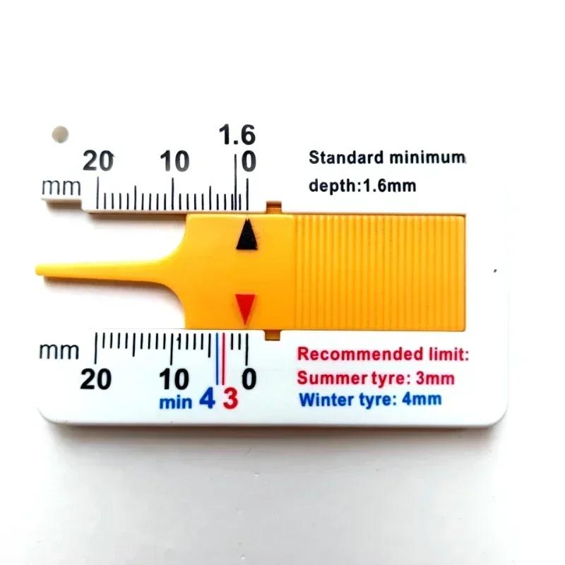 Car Wheel Tire depth gauge 0-20mm Tyre Tread Depthometer Depth Indicator Gauge Gage Motorcycle Trailer Van Measure Tool