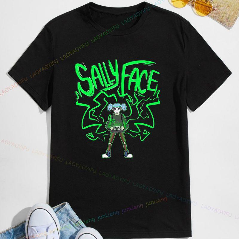 Mens  Womens Sally Face Magic Mask Gothic Retro TShirt Sally Face Classic Pattern TShirt