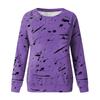 Women's Fashion Printed Tops Casual Round Neck Long Sleeve Tops