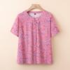 Yalu Women's Cotton Summer Top for Middle-Aged & Elderly