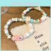 Elegant Ceramic Frog Stretch Bracelet Sweet And Fresh Jewelry Ideal For Summer Travel