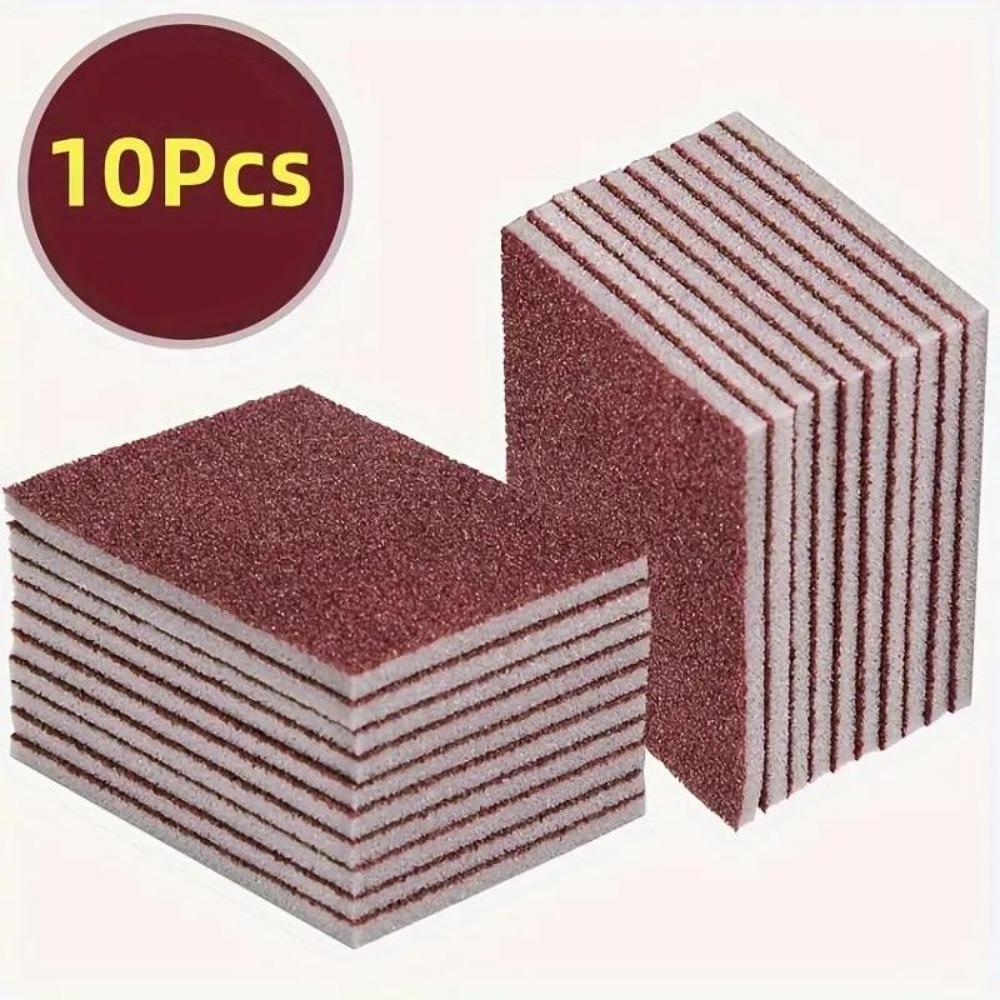10Pcs Premium Diamond-Coated Sponge Wipes Effortless Kitchen Cleaning Magic for Pot Bottom, Rust Stainless Steel Pot, and Dish Washing