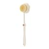 2 In 1 Long Handle Exfoliating Bath Brush Soft Bristles Loofah Puff Back Scrubber for Home Shower Body Cleaning