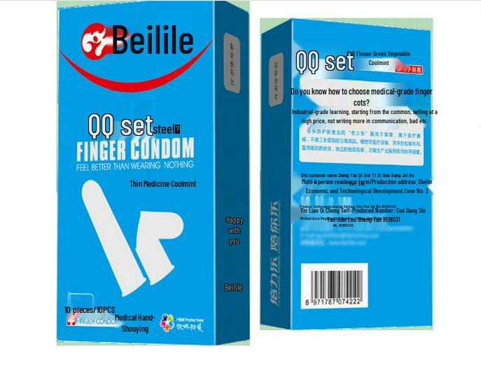Beilile QQ Set: 10 Finger Cots and Safety Condoms - Adult Product Collection