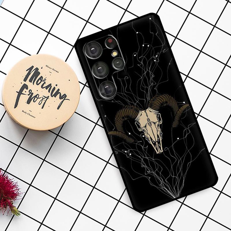 Ram Skull Skeleton Horror Case For Samsung Galaxy S23 S21 S22 Ultra S8 S9 S10 Note 10 Plus Note 20 Ultra S20 FE Cover