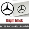 For Benz A-CLASS A180 A200 A250 A45 AMG W176 A1768170016 ABS Tail Star Emblems Black Silver Rear Trunk Star Logo Stickers Badges