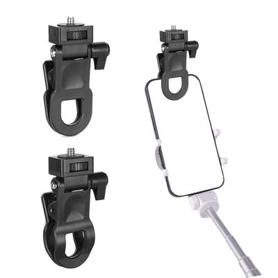 Pince de fixation pour écran avec vis 1/4 pour moniteurs, support de lumière de remplissage pour caméra, support pour webcam, trépied pour tablette, diffusion vidéo en direct