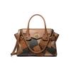 MK Carmen Letter Logo Chain Color Block Leather Shoulder Bag Crossbody Bag Tote Bag Women Bags Brown 30F0ANMS50-LUGGAGE-MULTI