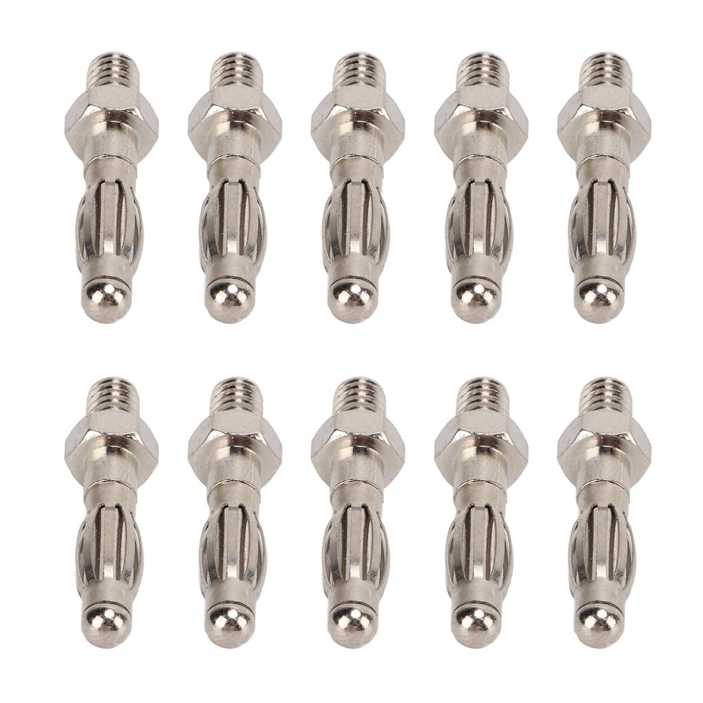 50Pcs Banana Plugs Hex Thread High Accuracy Good Transmission Performance Connectors Electronic Test Accessories