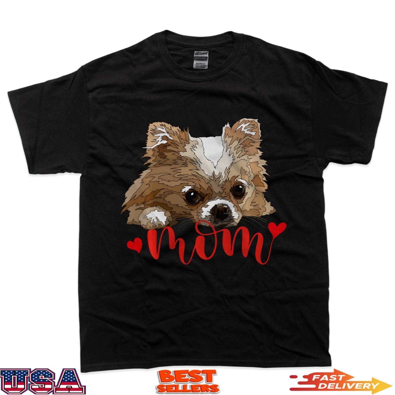 Chihuahua Long Hair Mom Chiwawa Mama The Dog Mother T-Shirt 3XL