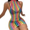 High Elastic See-Through Fishnet Lingerie - Color Stripe Series YDC07