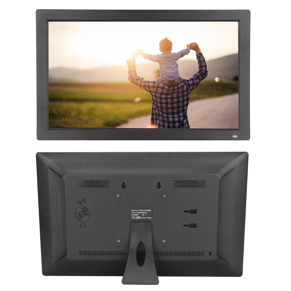18.5in Digital Picture Frame 1080P Portable HD Advertising Machine for Home Black