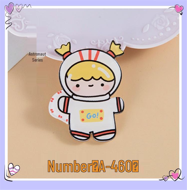 Korean Cute Cartoon Astronaut Acrylic Pin Badge