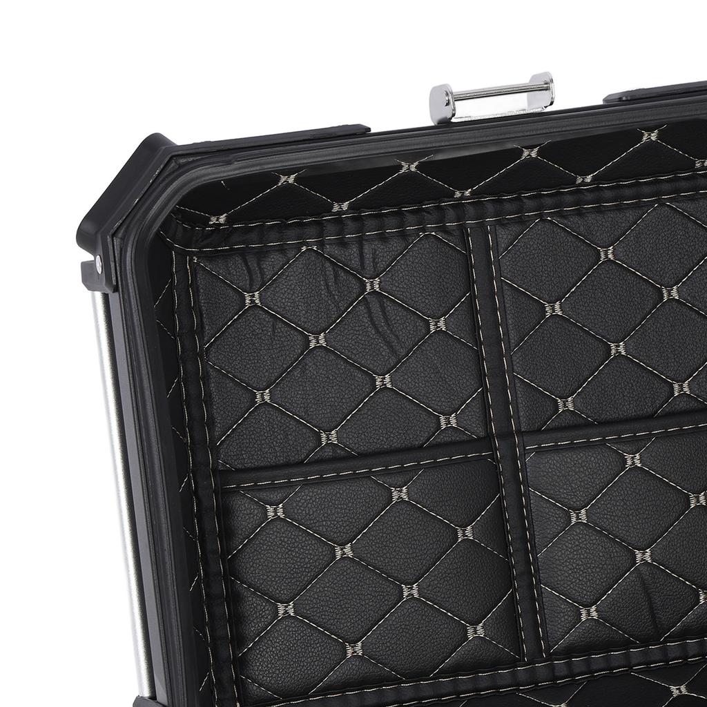 Rear Top Case Aluminum Alloy Water Resistant Fit Motorcycle Top Box Shockproof with Safety Lock for Helmet Luggage