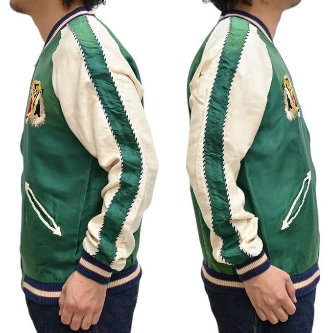 TAILOR TOYO Sukajan 2025 Early 1950s Style Acetate Souvenir Jacket TIGER HEAD JAPAN MAP AGING MODEL Tiger Head Japan Map × TT15710-145