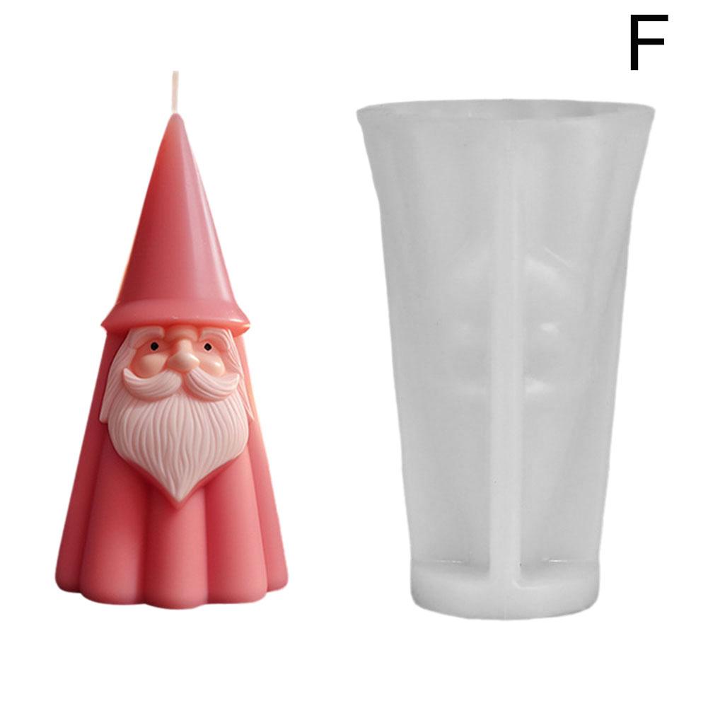 3D Santa Claus Silicone Candle Mold DIY Dwarf Gypsum Resin Soap Production Tool Home Decoration Crafts Aroma Candle Mold