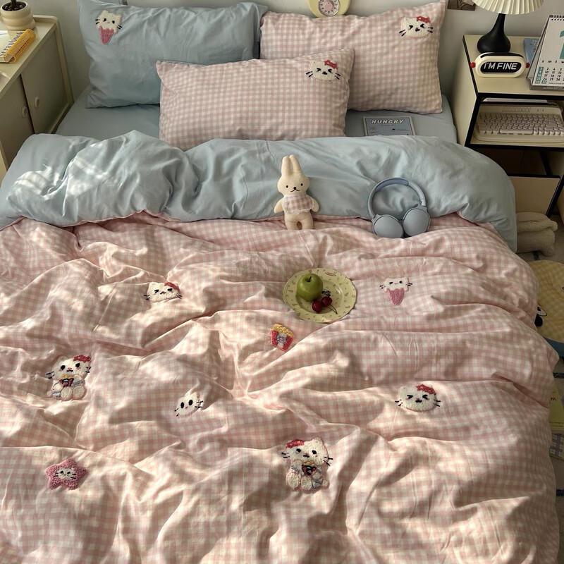 Lilang Washed Cotton Good Night Dog Bedding