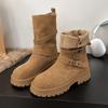 British Martin boots women's 2025 autumn and winter new thick-soled medium tube thin boots women's retro versatile locomotive boots children