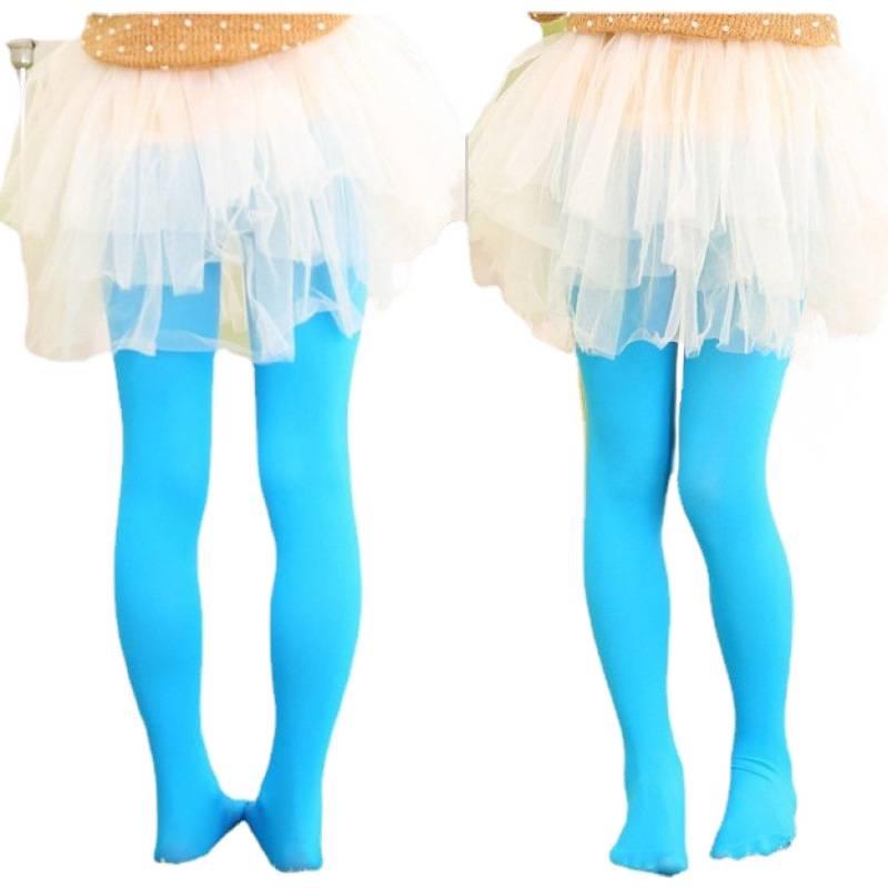 Frühlings- & Sommer-Weiße Samt-Strumpfhosen für Mädchen - Basisschicht Tanzsocken für Schüler