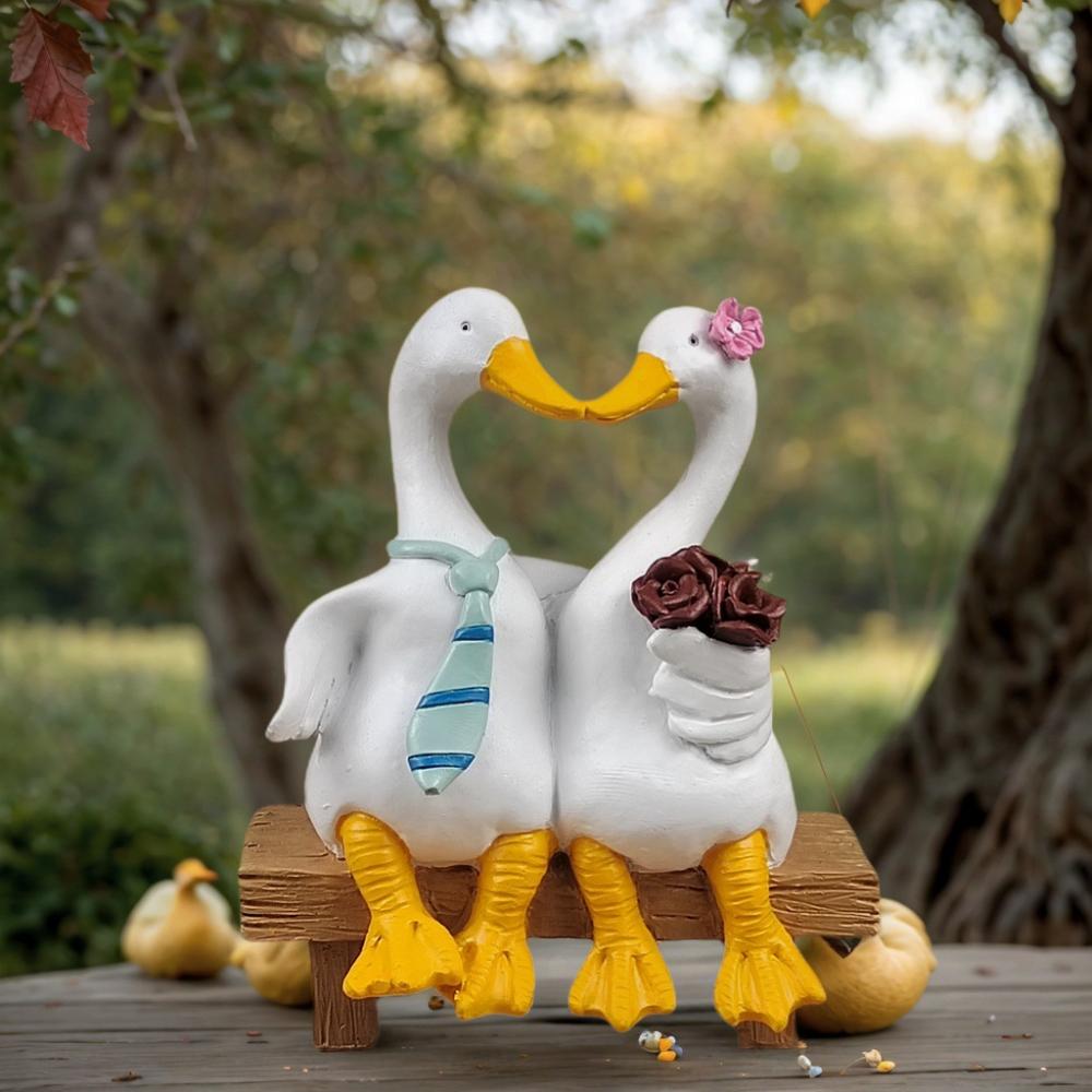 Enten-Dekoration für Zuhause und Schlafzimmer, Außenhof, Gartendekoration, Harz-Handwerk, Kreatives Hochzeitsgeschenk, Paar