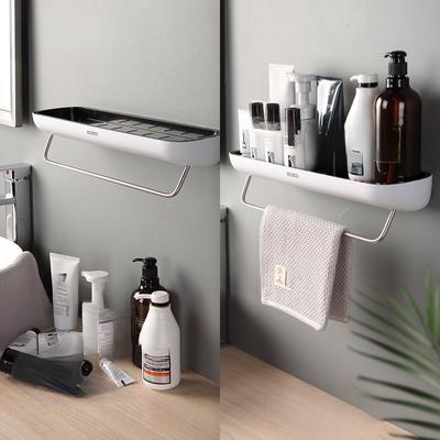 ECOCO Badezimmerregale Organizer Wandhalterung Home Handtuchregal Shampoo-Rack mit Handtuchhalter Lagerregal Badezimmer-Zubehör