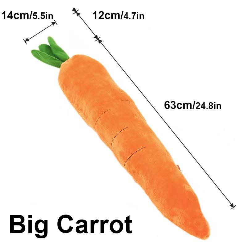 Dog Toy Pet Carrot Plush Toy Vegetable Chew Toy for Small Medium Large Dogs Universal Pet Sound Playing Toy Pet Accessories