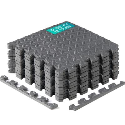 Yes4All Training Exercise Soundproof and Shock for Home 30cm X 30cm X X 12 Mats with Side Parts Imported from 8YCR Mats, Mats, Absorbing, Gyms, 1.1cm
