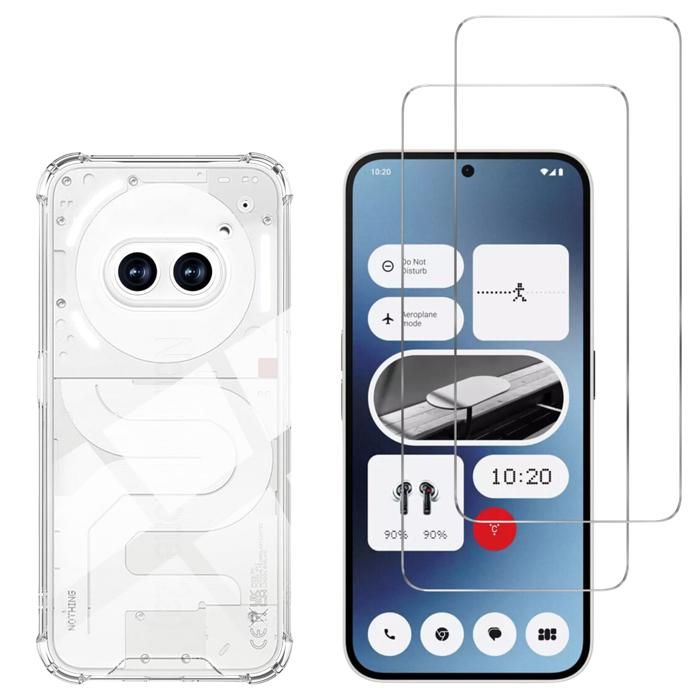 Shockproof Case - Phonillico® - Nothing Phone 2a - Soft Silicone - Transparent - Reinforced Protection