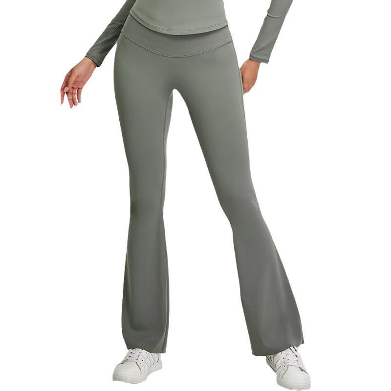 New Nude Micro Flared Yoga Pants For Women, Slimming And Belly Hugging Flared Pants, Tight Sports Pants, Hip Lifting Fitness Pants