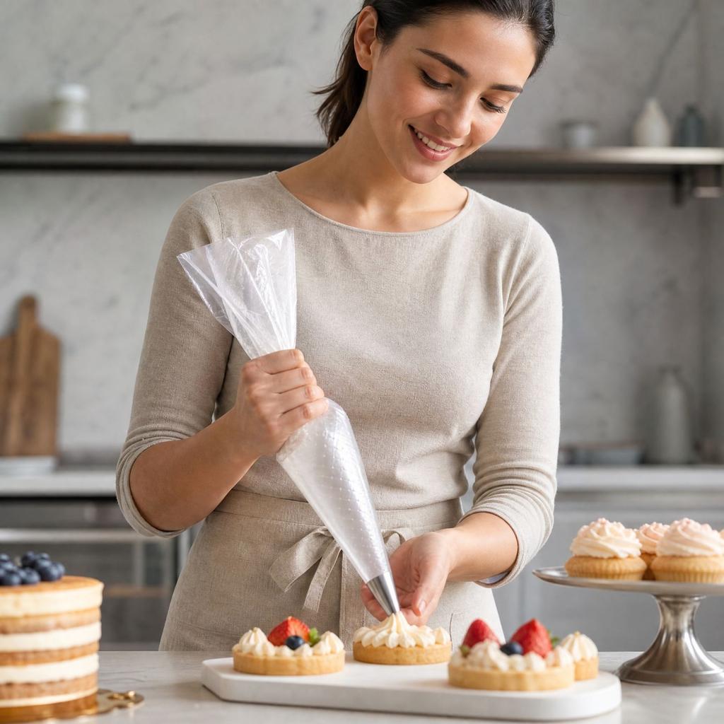 Disposable Piping Bags 100 Pack, Thick Icing Bags for, Cream and Frosting