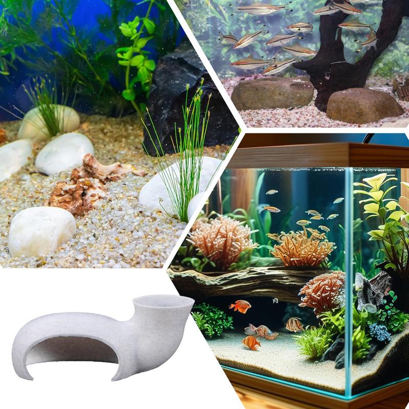 Fischtunnel Einzigartige Aquarienhöhle für Garnelenaquarium Dekoration Garnelentank Zubehör Fischhöhle Ecke Aquariendekorationen Fisch