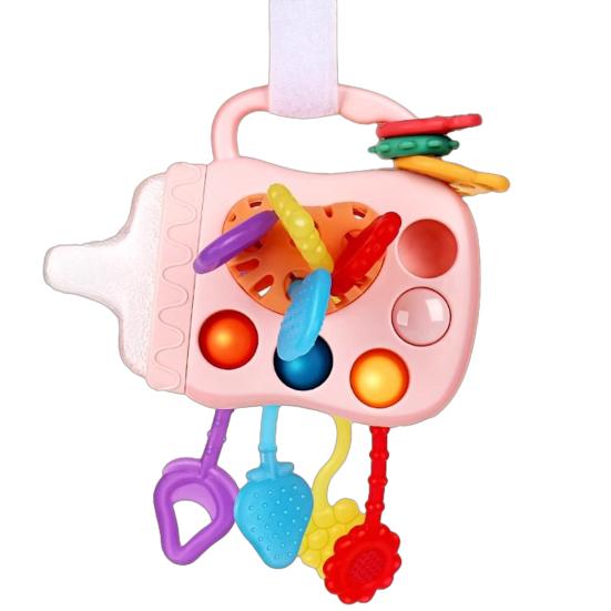 Montessori Pull String Sensory Toy for Babies 45820 Months Fine Motor Skills Toy with Sliding