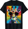 Giraffe Vintage Sunglasses Funny African Animal Lover T-Shirt