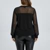 Top alla moda da donna a maniche lunghe elegante per il pendolarismo e il tempo libero