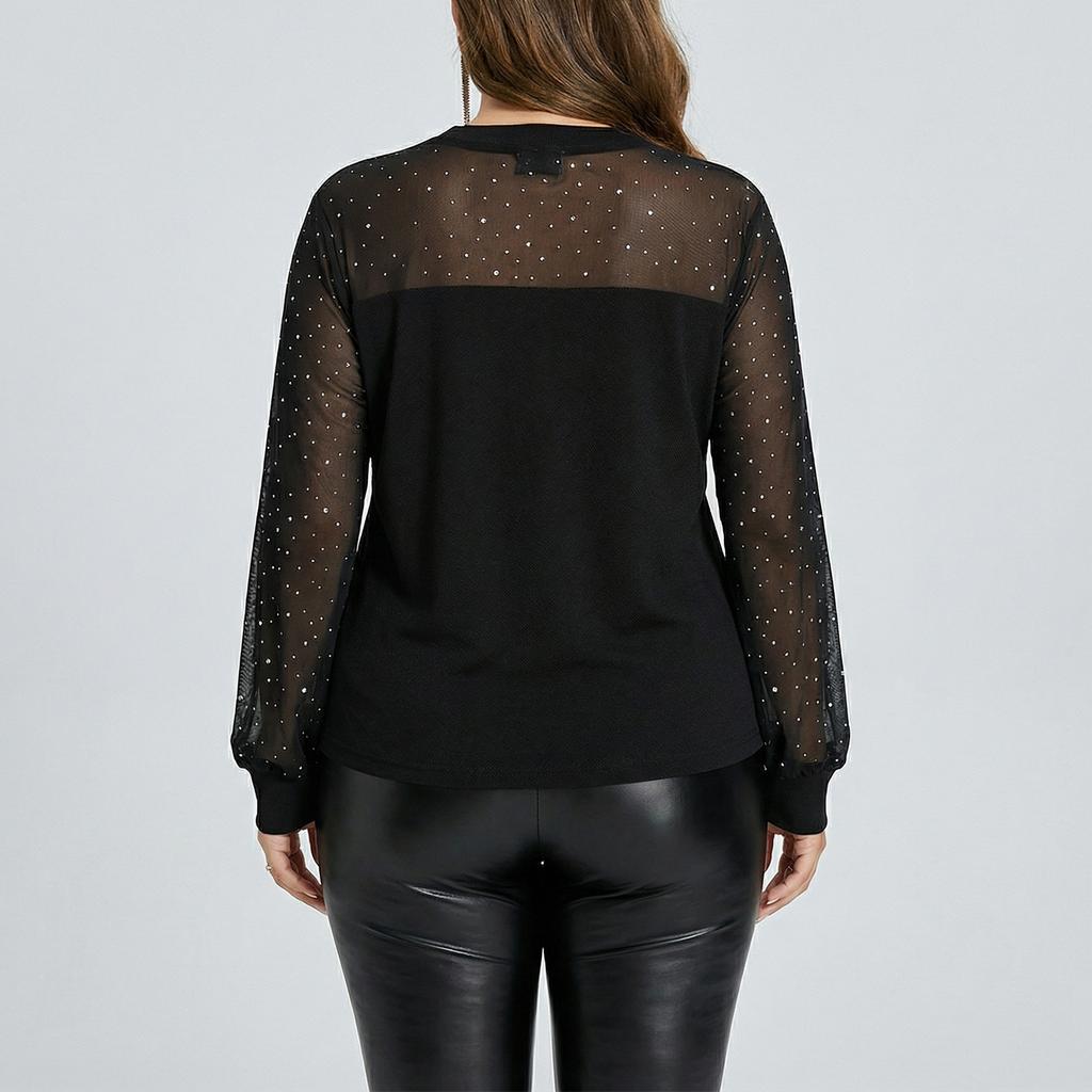 Top alla moda da donna a maniche lunghe elegante per il pendolarismo e il tempo libero