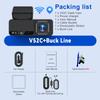 Soam Dash Cam Front And Rear 4K+2.5K Camera DVR  24H Parking Mode 3.2 " IPS Screen Built-in WiFiGPS ADAS Night Vision Car DVR