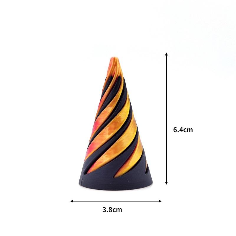 New 3D Print Intelligent Development Spiral Cone Toy Vent Spiral Line Visual Illusion Rotating Toy Creativity Restless Hot Sell