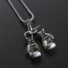 Punk Rock Stainless Steel Gold Silver Balck Chain Necklace Choker Boxing Glove Pendant