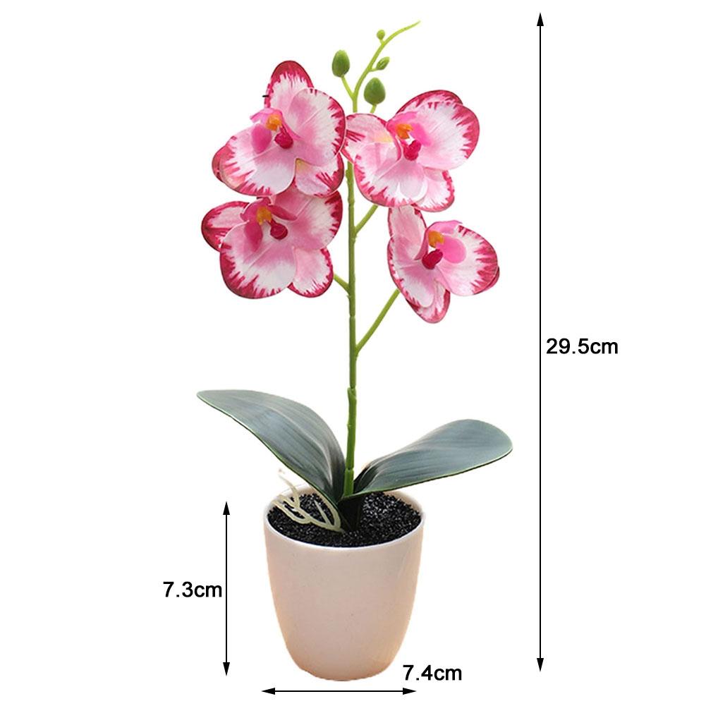 Artificial Orchid Orange-red White White Plus Rose
