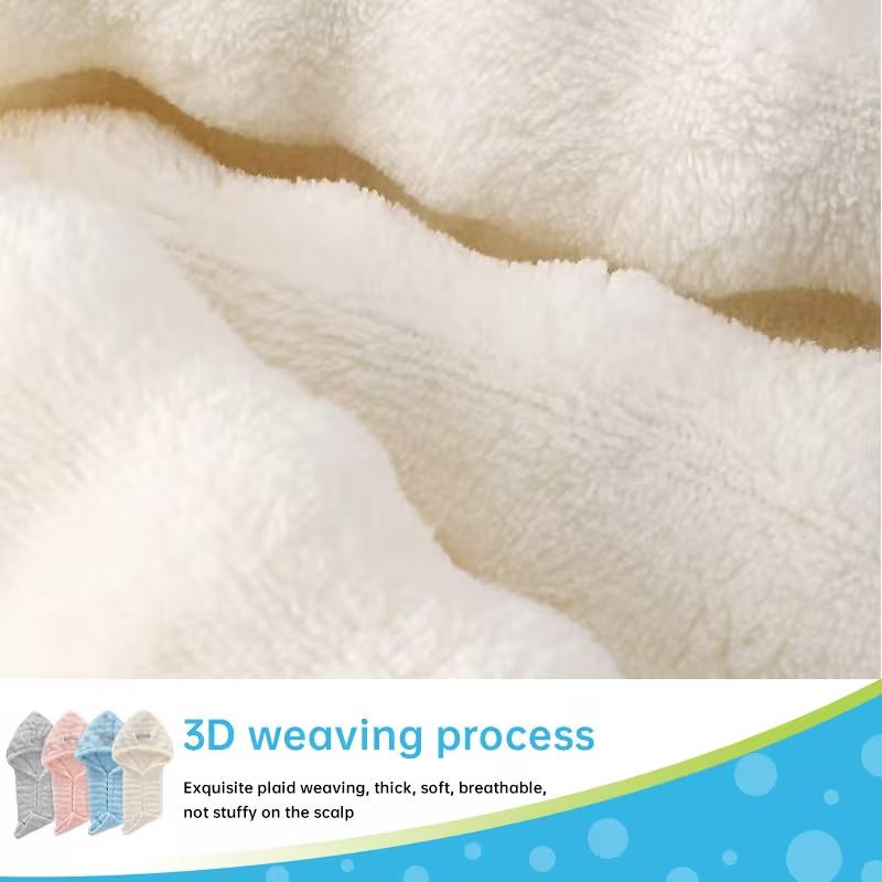 Women's Hair Drying Towel Wrap Super Absorbent Microfiber Hair Turban for Long Thick Curly Hair