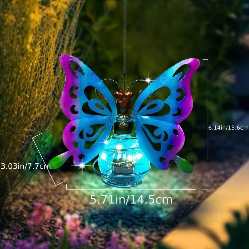 Hanging Solar Lights for Home Garden Decorative Lights Butterfly Pendant Lights Solar Lights for Lawns, Tree Branches, and Porches