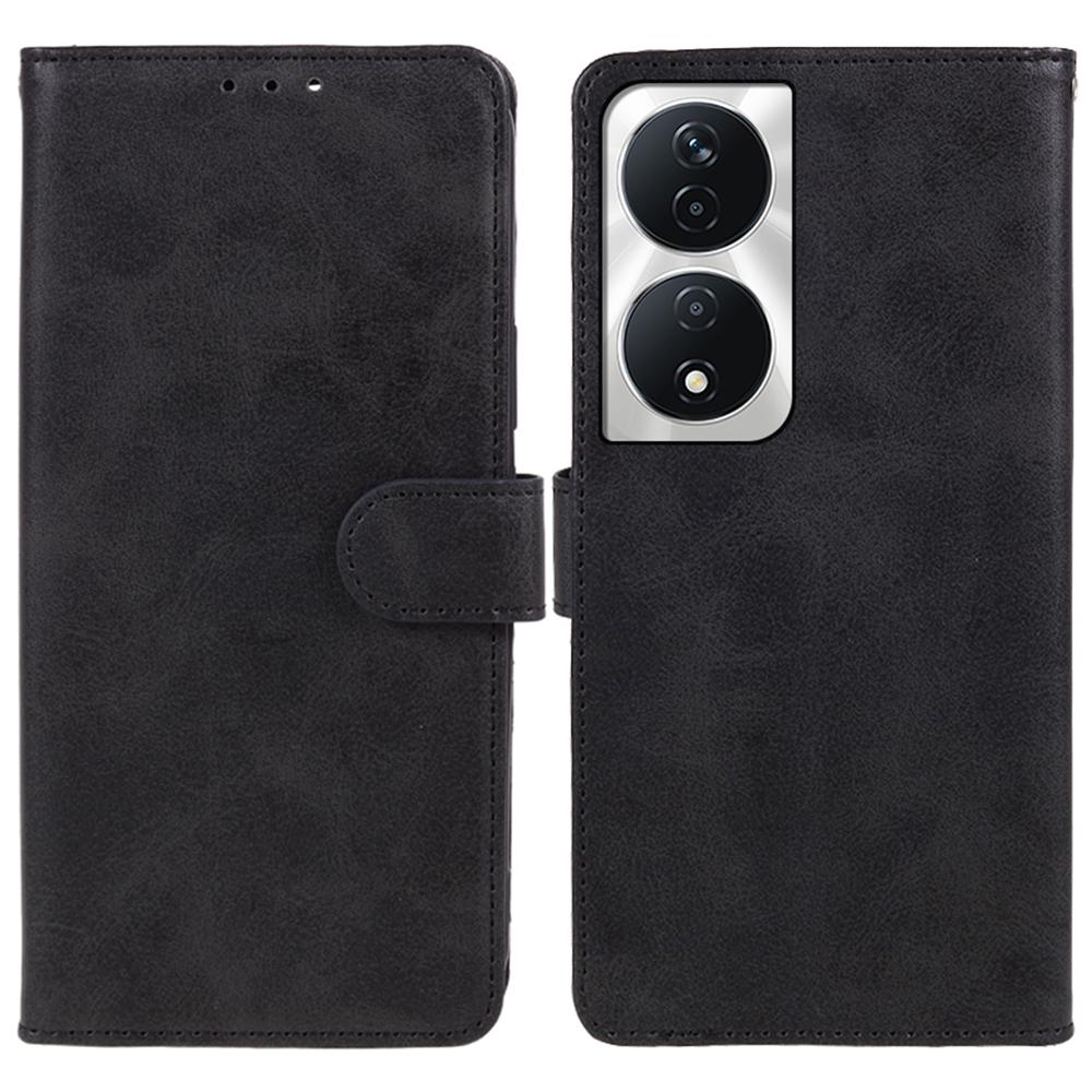 For Honor X7b 4G/90 Smart Case PU Leather Wallet Protective Phone Cover Calf Texture